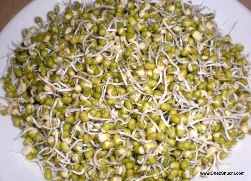 moong sprouts in a container